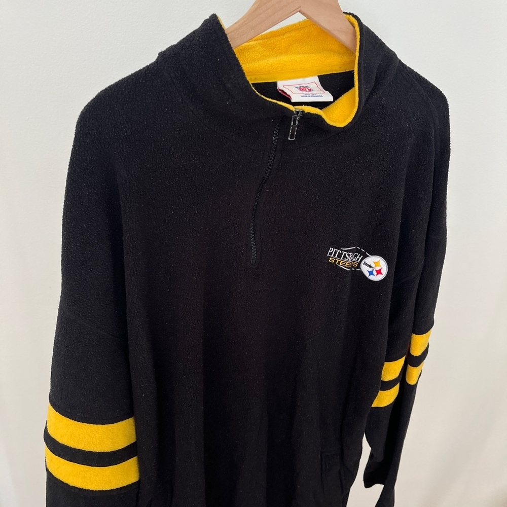 90s NFL Black and Gold Steelers Fleece big and tall - Picture 5 of 5